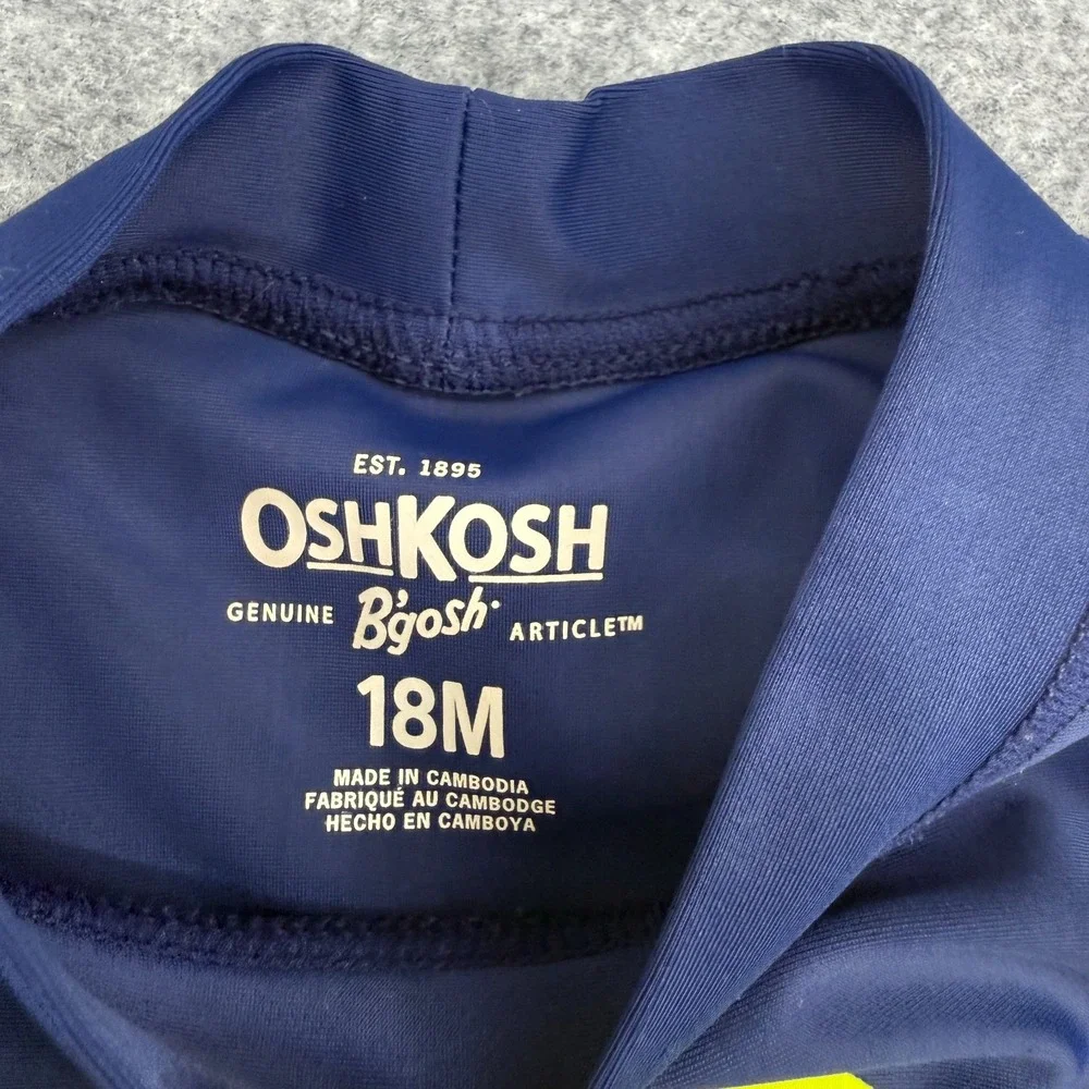Osh Kosh B'gosh Boys 2pc Rashguard Swim‎ Short Set 18M Sharks Beach Water Ocean